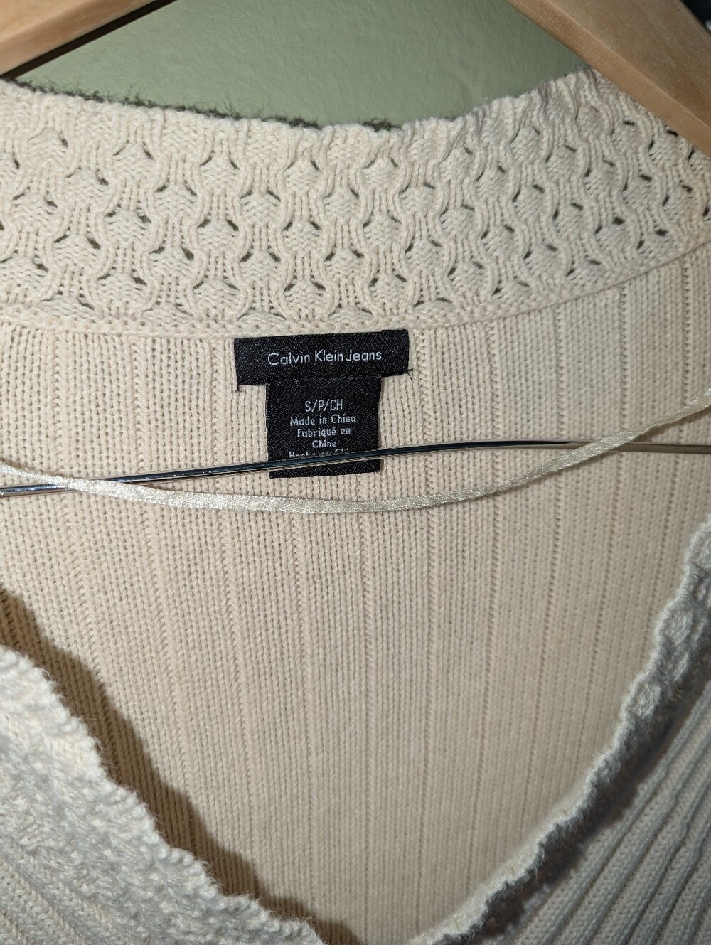 Cotton Calvin Klein Long Sleeve Knit Shirt - Picture 2 of 7